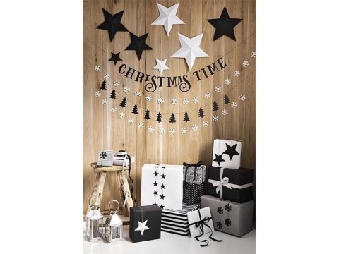 Dekoracja Gwiazdy, biały, różne rozmiary, 6 szt. Partydeco Dekoracja Gwiazdy, biały, różne rozmiary, 6 szt. Partydeco