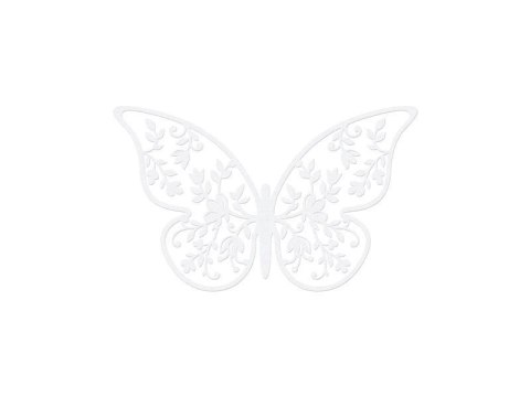 Dekoracje papierowe białe Motylki, 6,5 x 4cm, 10 szt. Partydeco Dekoracje papierowe białe Motylki, 6,5 x 4cm, 10 szt. Partydeco