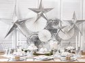 Gwiazda papierowa srebrna, 70cm Partydeco