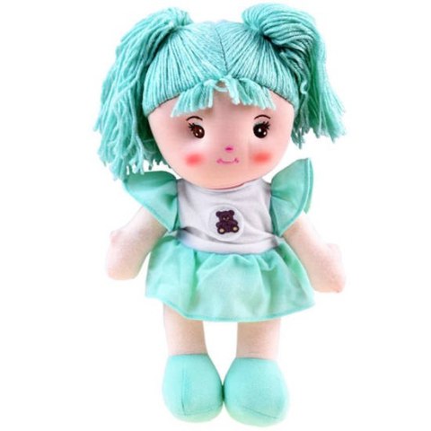 Lalka szmacianka szmaciana Zuzia 33cm w miętowej sukni ZA3853 ZI Lalka szmacianka szmaciana Zuzia 33cm w miętowej sukni ZA3853 ZI