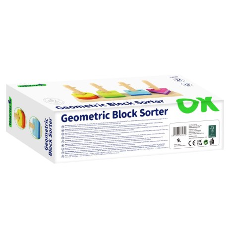 TOOKY TOY Sorter Kształtów z Kolorowymi Blokami Montessori TOOKY TOY Sorter Kształtów z Kolorowymi Blokami Montessori