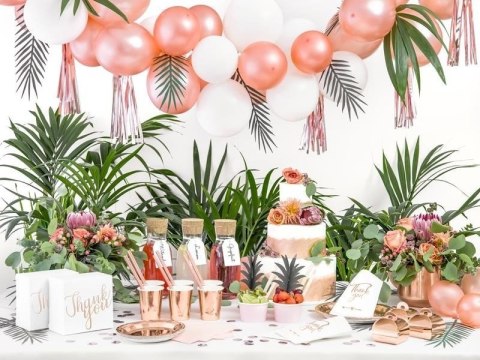 Talerzyki okrągłe, różowe złoto, 18cm (1 op. / 6 szt.) Partydeco Talerzyki okrągłe, różowe złoto, 18cm (1 op. / 6 szt.) Partydeco
