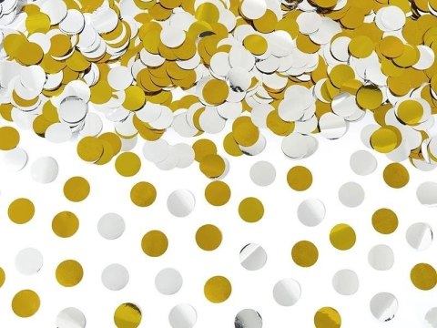 Tuba strzelająca z kółkami złotymi i srebrnymi konfetti, 40cm Partydeco Tuba strzelająca z kółkami złotymi i srebrnymi konfetti, 40cm Partydeco