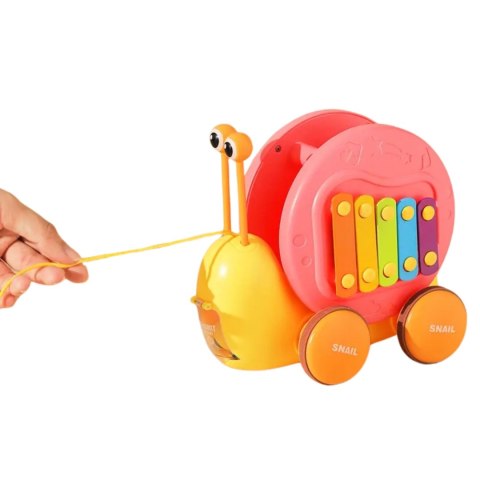 WOOPIE Ślimak do Ciągnięcia 4w1 Cymbałki Zębatki Sensoryczne Wyrzutnia + Małe Autko WOOPIE Ślimak do Ciągnięcia 4w1 Cymbałki Zębatki Sensoryczne Wyrzutnia + Małe Autko