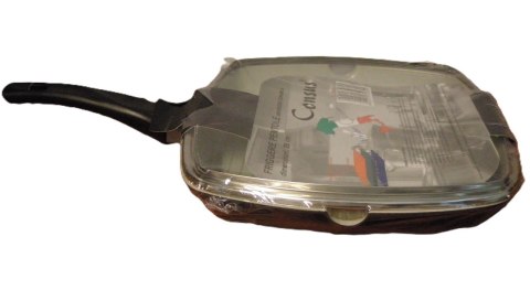 Patelnia grillowa z powłoką ceram.+pokrywka 28cm M073 Patelnia grillowa z powłoką ceram.+pokrywka 28cm M073