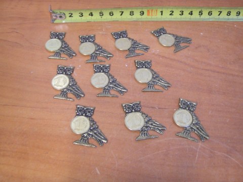 Sowa z groszem 10szt 6325 Sowa z groszem 10szt 6325