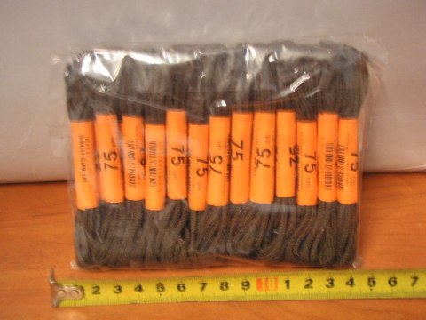 Sznurowadła 25par 75cm brąz wizytowe 1031 Sznurowadła 25par 75cm brąz wizytowe 1031