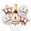 Balon Foliowy Butelka Szampana, Rose Gold, 92cm Jixstar