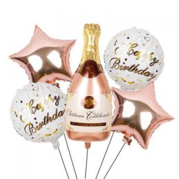 Balon Foliowy Butelka Szampana, Rose Gold, 92cm Jixstar