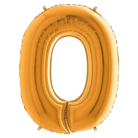 Balon Foliowy Cyfra 0, Złota, 66 cm Grabo Grabo Balon Foliowy Cyfra 0, Złota, 66 cm Grabo Grabo