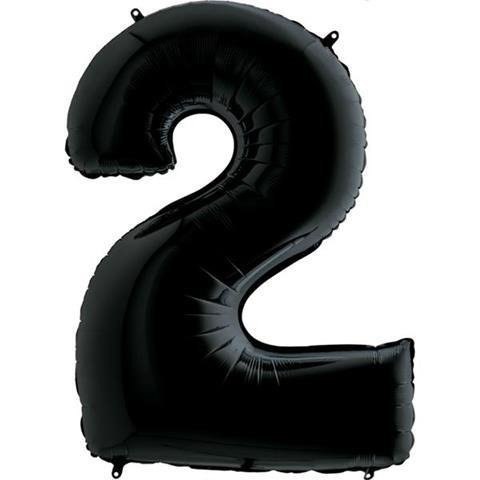 Balon Foliowy Cyfra 2, Czarna, 102cm Grabo Grabo Balon Foliowy Cyfra 2, Czarna, 102cm Grabo Grabo