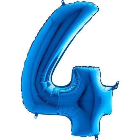Balon Foliowy Cyfra 4 Niebieska - 102 cm Grabo Grabo Balon Foliowy Cyfra 4 Niebieska - 102 cm Grabo Grabo