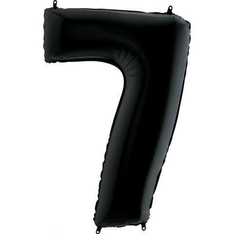 Balon Foliowy Cyfra 7, Czarna, 102cm Grabo Grabo Balon Foliowy Cyfra 7, Czarna, 102cm Grabo Grabo