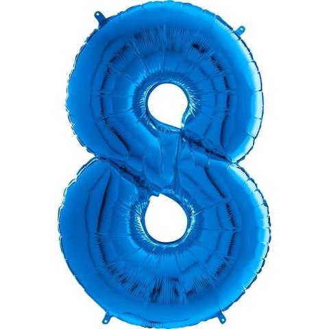 Balon Foliowy Cyfra 8 Niebieska - 102 cm Grabo Grabo Balon Foliowy Cyfra 8 Niebieska - 102 cm Grabo Grabo