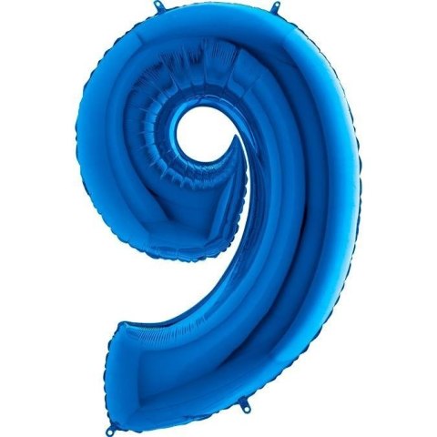 Balon Foliowy Cyfra 9 Niebieska - 102 cm Grabo Grabo Balon Foliowy Cyfra 9 Niebieska - 102 cm Grabo Grabo