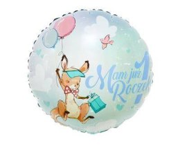 Balon Foliowy, Mam już 1 roczek, kangurek 46 cm Godan