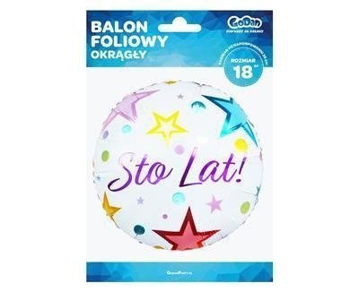 Balon Foliowy, Sto Lat, 46 cm Godan Balon Foliowy, Sto Lat, 46 cm Godan