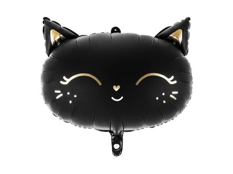 Balon foliowy Kotek, czarny, 48x36cm Partydeco Balon foliowy Kotek, czarny, 48x36cm Partydeco