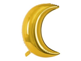 Balon foliowy Księżyc, 60cm, złoty Partydeco