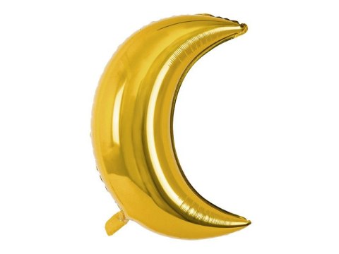 Balon foliowy Księżyc, 60cm, złoty Partydeco Balon foliowy Księżyc, 60cm, złoty Partydeco