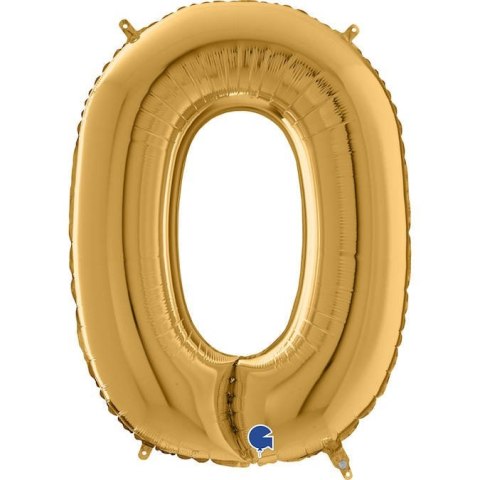Balon foliowy Litera O, 66cm, Złota Grabo Balon foliowy Litera O, 66cm, Złota Grabo