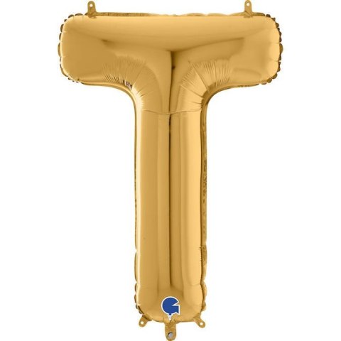 Balon foliowy Litera T, 66cm, Złota Grabo Balon foliowy Litera T, 66cm, Złota Grabo