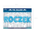 Balon foliowy napis ROCZEK niebieski w gwiazdki, 40 cm PartyPal