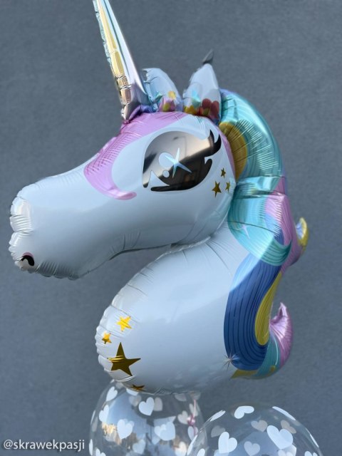 Balon foliowy, pastelowy Jednorożec Unicorn, 73x90cm Partydeco Balon foliowy, pastelowy Jednorożec Unicorn, 73x90cm Partydeco