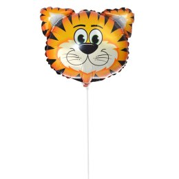 Balon foliowy zwierzak - tygrysek na patyk 25 cm Arpex