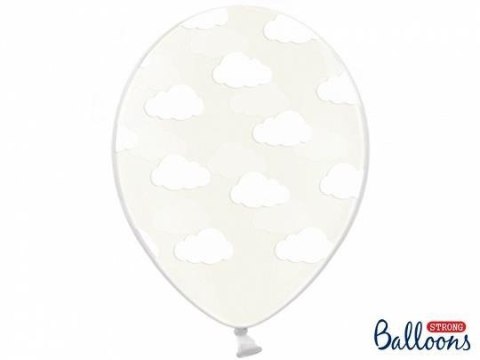 Balony 30cm, Chmurki, Crystal Clear (1 op. / 6 szt.) Partydeco Balony 30cm, Chmurki, Crystal Clear (1 op. / 6 szt.) Partydeco