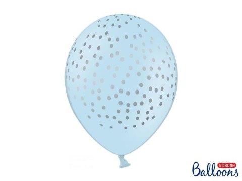 Balony Lateksowe, Jasnoniebieskie w Złote Kropki, 30cm (1 op. / 6 szt.) Partydeco Balony Lateksowe, Jasnoniebieskie w Złote Kropki, 30cm (1 op. / 6 szt.) Partydeco