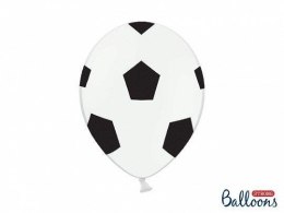 Balony Lateksowe, Piłka nożna, 30 cm, (1 op. / 6 szt.) Partydeco