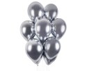 Balony lateksowe, Srebrne Shiny chrom, 33cm, 50 szt. Gemar