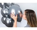 Balony lateksowe, Srebrne Shiny chrom, 33cm, 50 szt. Gemar