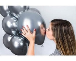 Balony lateksowe, Srebrne Shiny chrom, 33cm, 50 szt. Gemar