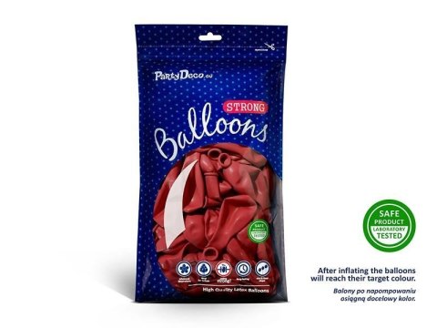 Balony lateksowe Strong, Czerwone, Pastel Poppy Red, 30cm, 50 szt. Partydeco Balony lateksowe Strong, Czerwone, Pastel Poppy Red, 30cm, 50 szt. Partydeco