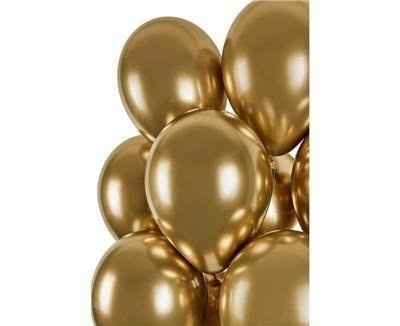 Balony lateksowe, Złote Shiny chrom, 33 cm, 50 szt. Gemar Balony lateksowe, Złote Shiny chrom, 33 cm, 50 szt. Gemar