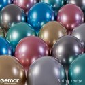 Balony lateksowe, Złote Shiny chrom, 33 cm, 50 szt. Gemar