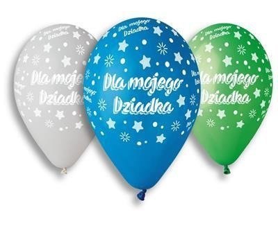 Balony lateksowe, dla mojego Dziadka, 32,5 cm, 5 szt. Gemar Balony lateksowe, dla mojego Dziadka, 32,5 cm, 5 szt. Gemar