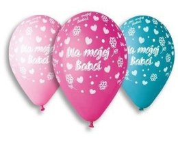 Balony lateksowe, dla mojej Babci, 32,5 cm, 5 szt. Gemar