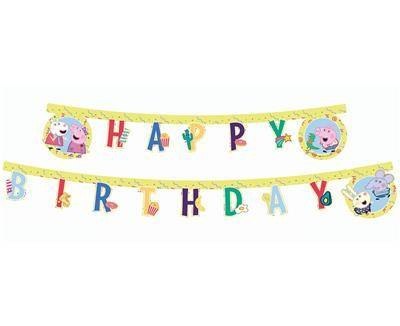 Banner Peppa Pig-Happy Birthday, 230 cm Procos Banner Peppa Pig-Happy Birthday, 230 cm Procos