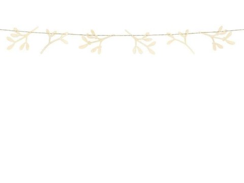 Drewniana girlanda Jemioła, 127cm Partydeco