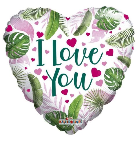 EKO Balon Foliowy serce, I love you, 46 cm Kaleidoscope EKO Balon Foliowy serce, I love you, 46 cm Kaleidoscope