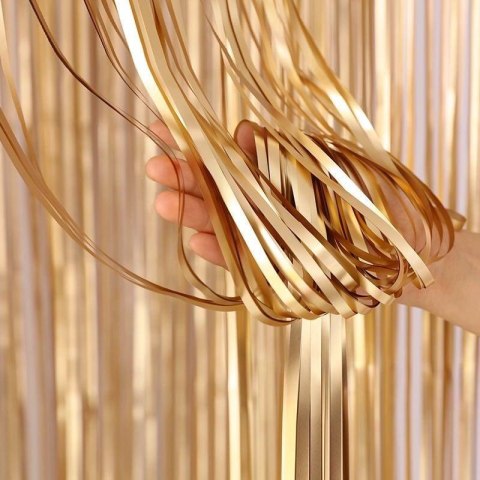 Kurtyna dekoracyjna Gold, złota, 100x200 cm VivaParty Kurtyna dekoracyjna Gold, złota, 100x200 cm VivaParty