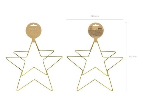 Metalowe zawieszki dekoracyjne Gwiazdy, złote, 2 szt. Partydeco Metalowe zawieszki dekoracyjne Gwiazdy, złote, 2 szt. Partydeco