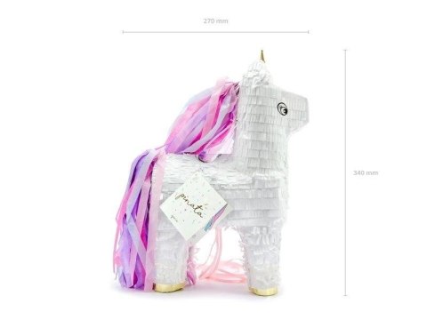 Piniata Urodzinowa Jednorożec, 24,5x34x9cm - Spadające Prezenty Partydeco Piniata Urodzinowa Jednorożec, 24,5x34x9cm - Spadające Prezenty Partydeco