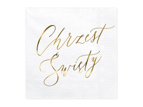 Serwetki Chrzest Święty, białe, 33x33cm, 20 szt. Partydeco Serwetki Chrzest Święty, białe, 33x33cm, 20 szt. Partydeco