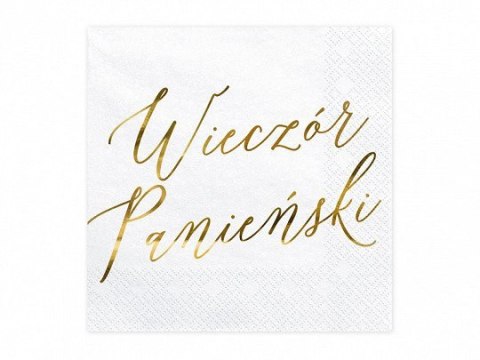 Serwetki Wieczór panieński, biały, 33x33cm (1 op. / 20 szt.) Partydeco Serwetki Wieczór panieński, biały, 33x33cm (1 op. / 20 szt.) Partydeco
