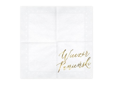 Serwetki Wieczór panieński, biały, 33x33cm (1 op. / 20 szt.) Partydeco Serwetki Wieczór panieński, biały, 33x33cm (1 op. / 20 szt.) Partydeco