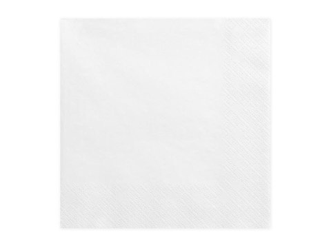 Serwetki trójwarstwowe, biały, 33x33cm (1 op. / 20 szt.) Partydeco Serwetki trójwarstwowe, biały, 33x33cm (1 op. / 20 szt.) Partydeco